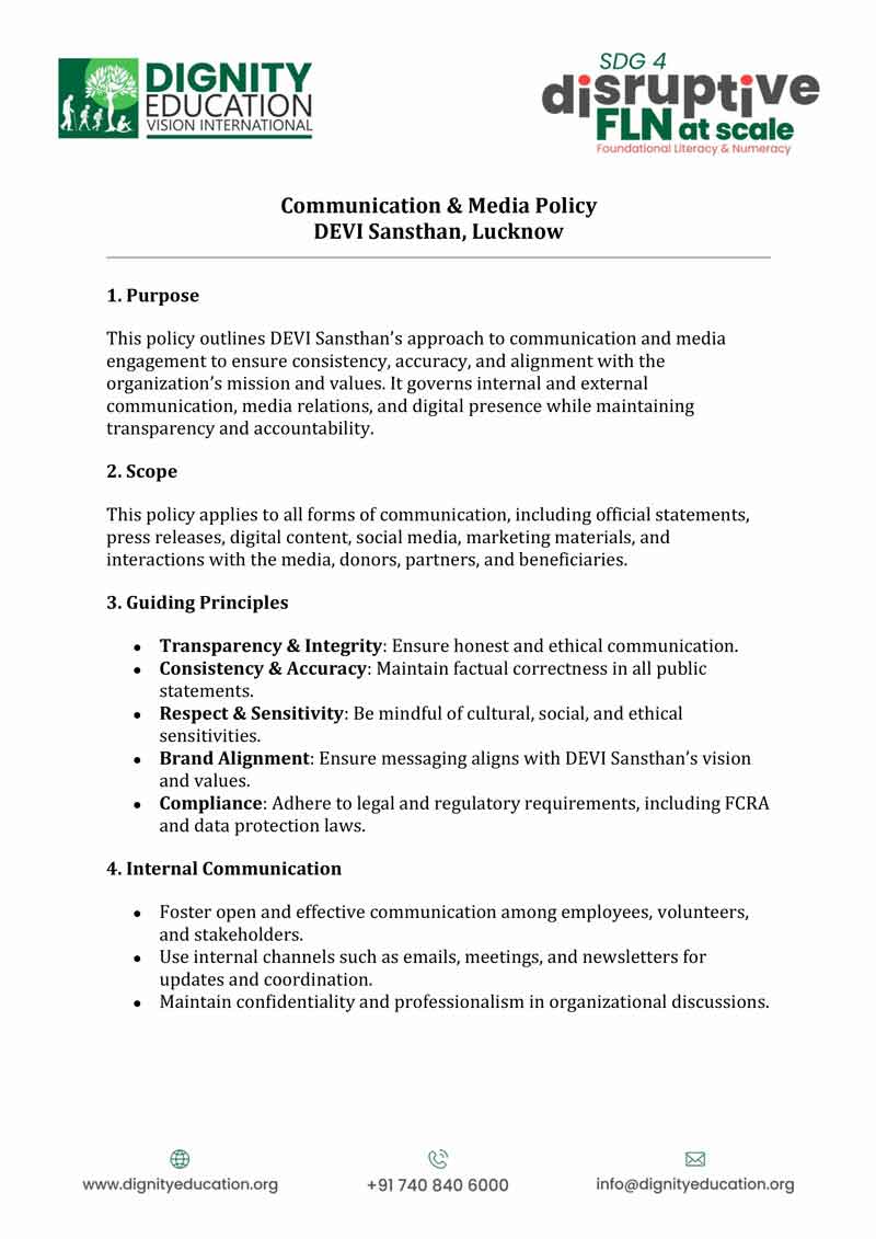 Communication and Media policy