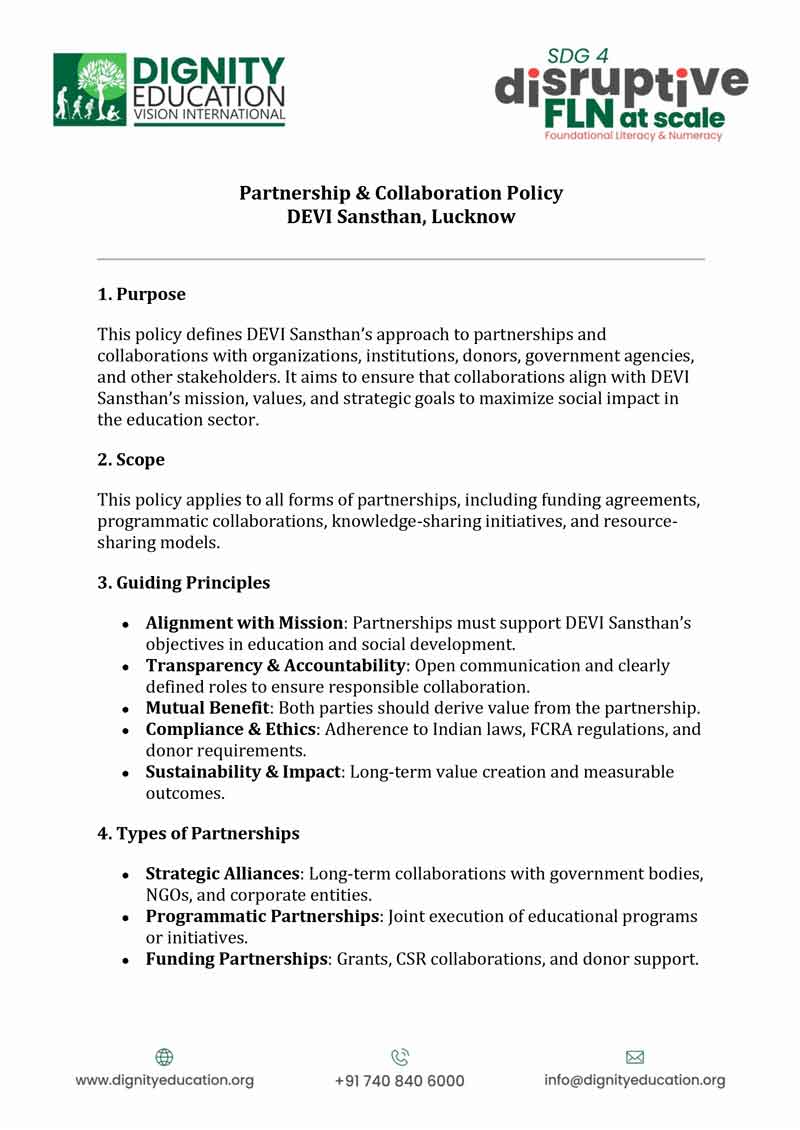 Partnership & Collaboration Policy