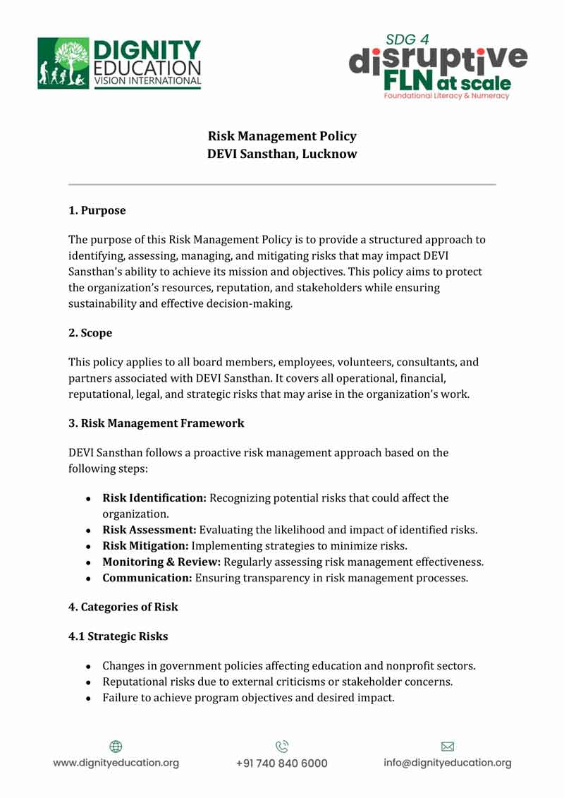 Risk Management Policy