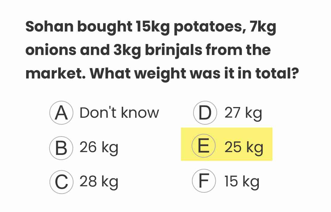 Objective type selection