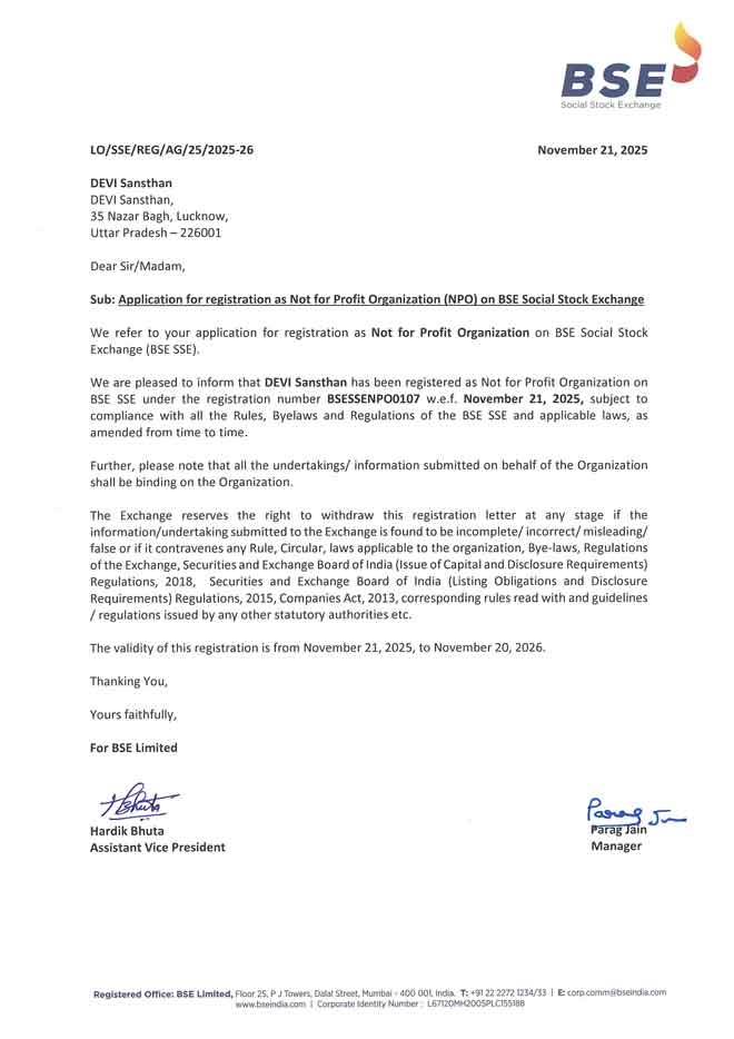 Bombay Social Stock Exchange Registration
