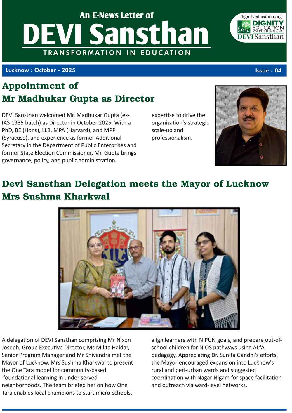 October Newsletter
