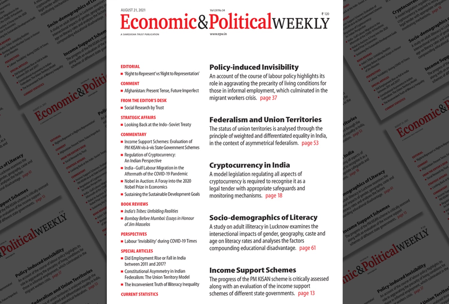 S. Gandhi et al, Illiteracy Inequality, Economic &
Political Weekly, 2021