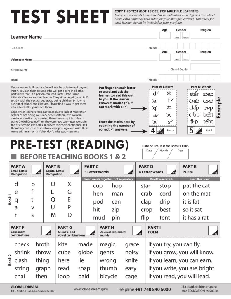 ENGLISH PRE AND POST TEST
