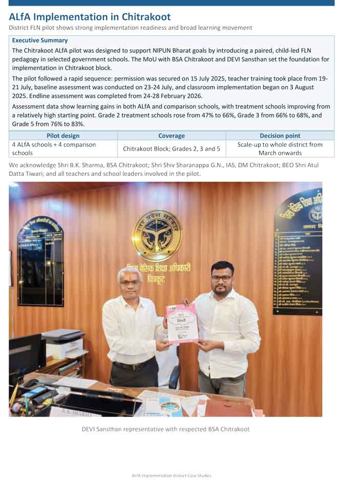 ALfA Chitrakoot 4+4 Report